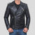 ALEC Black Biker Leather Jacket - Leather Wardrobe