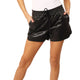 Quilted Leather Summer Shorts Women